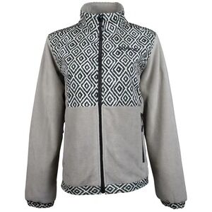 Hooey Women's Tan and Black Fleece Jacket Medium Aztec Western Rodeo Outdoors